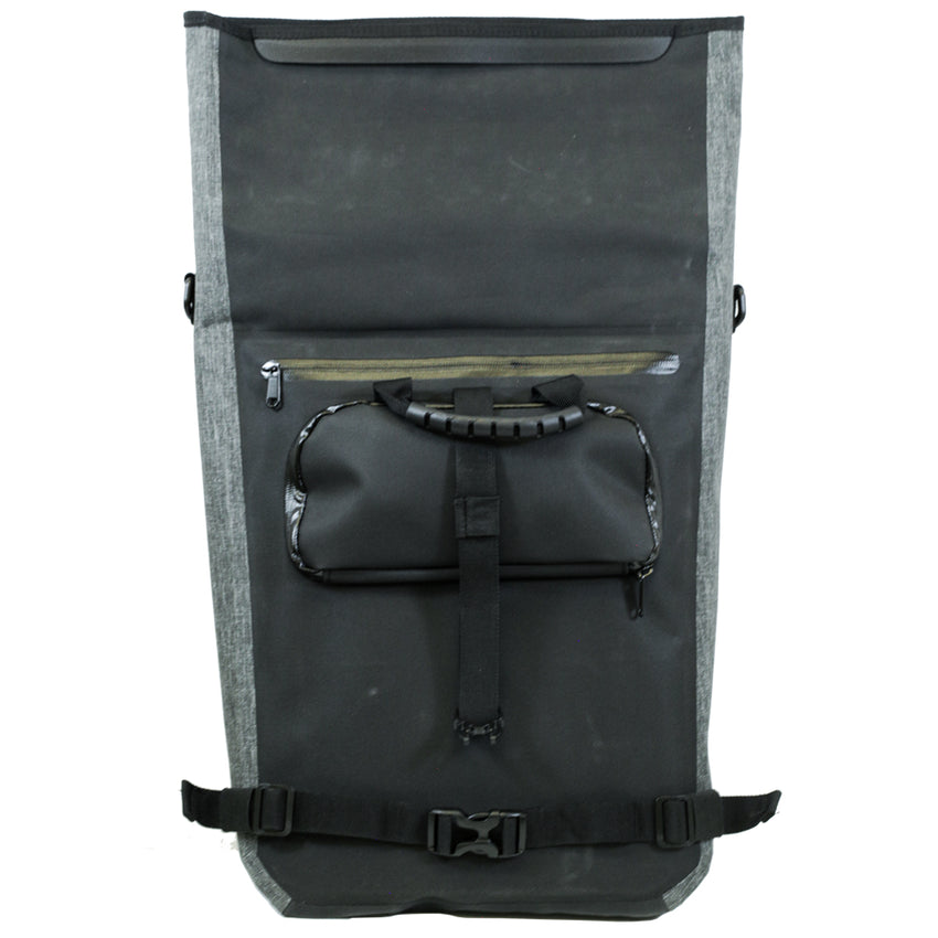 (BM-BP1BKGY) WATERPROOF PANNIER BACKPACK - BLACK/GREY 