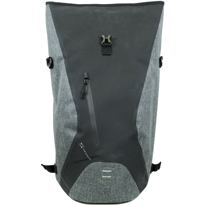 (BM-BP1BKGY) WATERPROOF PANNIER BACKPACK - BLACK/GREY 