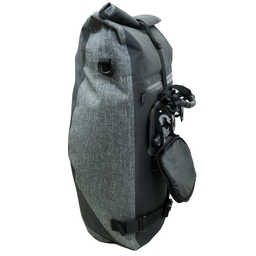 (BM-BP1BKGY) WATERPROOF PANNIER BACKPACK - BLACK/GREY 