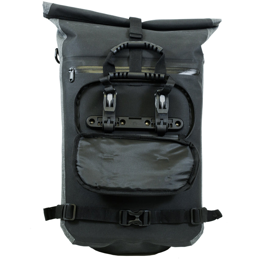 (BM-BP1BKGY) WATERPROOF PANNIER BACKPACK - BLACK/GREY 