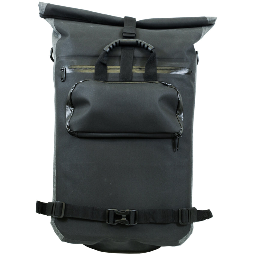 (BM-BP1BKGY) WATERPROOF PANNIER BACKPACK - BLACK/GREY 