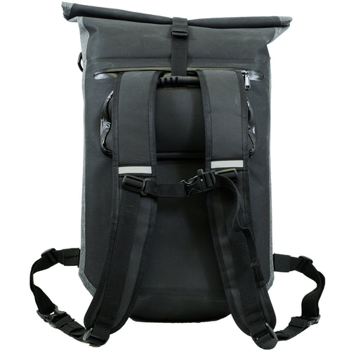 (BM-BP1BKGY) Waterproof Pannier Backpack -Black/Grey