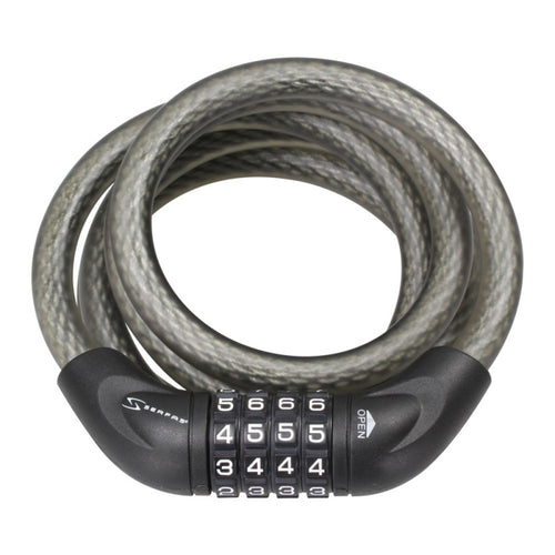 (CL-12) 12mm Coiled Cable Combination Lock: 5ft