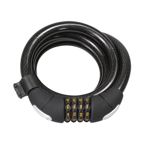 (CL-15) 15mm Coiled Cable Combination Lock: 6ft