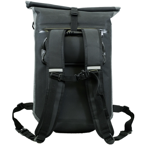 (BM-BP1BKGY) Waterproof Pannier Backpack -Black/Grey