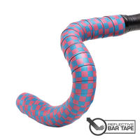 (BT-REFBLPK) Reflective Bar Tape - Blue/Pink Checkered