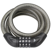 (CL-12) 12mm Coiled Cable Combination Lock: 5ft
