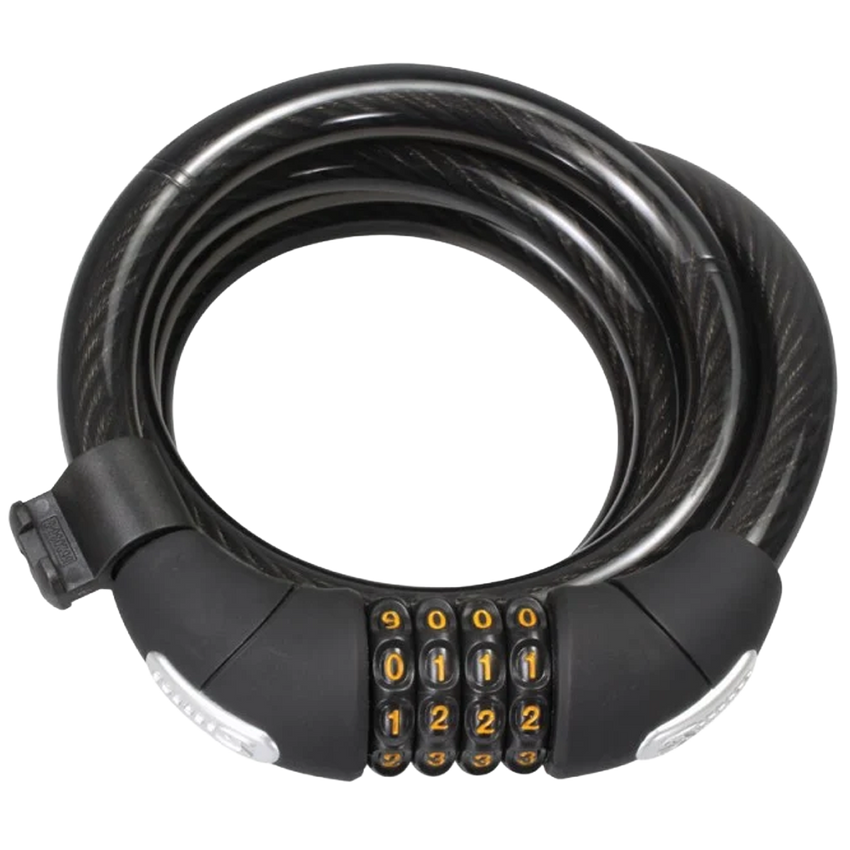 (CL-15) 15mm Coiled Cable Combination Lock: 6ft