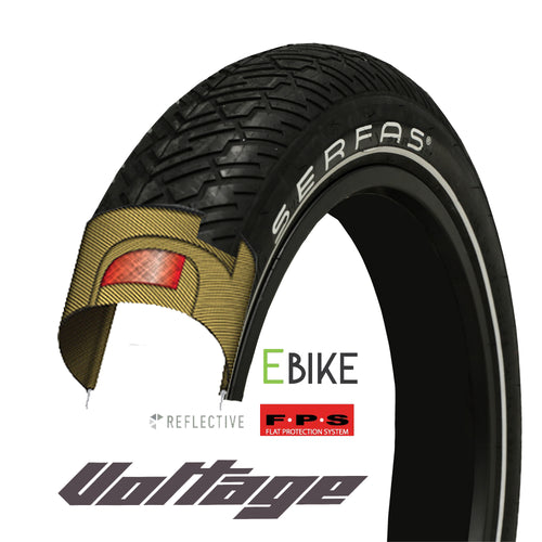 (E-VLT) E-Voltage W/Reflective Sidewall: 20 x 4.0 / 26 x 4.0