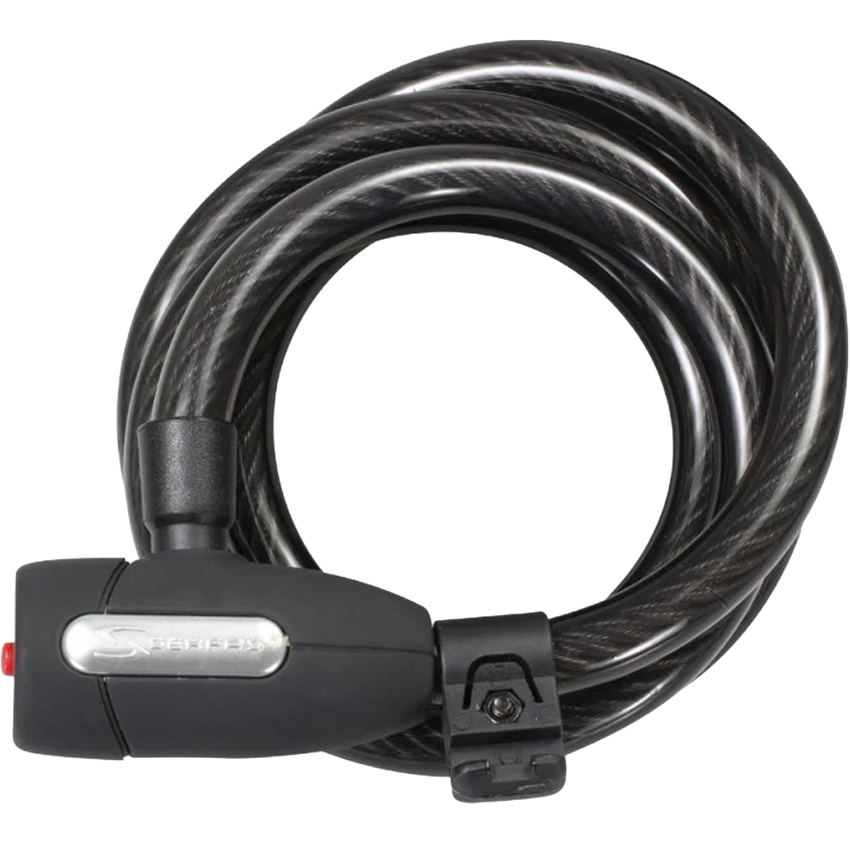 (KL-15) 15mm Coiled Cable Key Lock: 6ft
