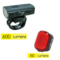 MOON LEPUS C1 & ORION 600LM HEADLIGHT 50LM TAILLIGHT COMBO SET (88497)
