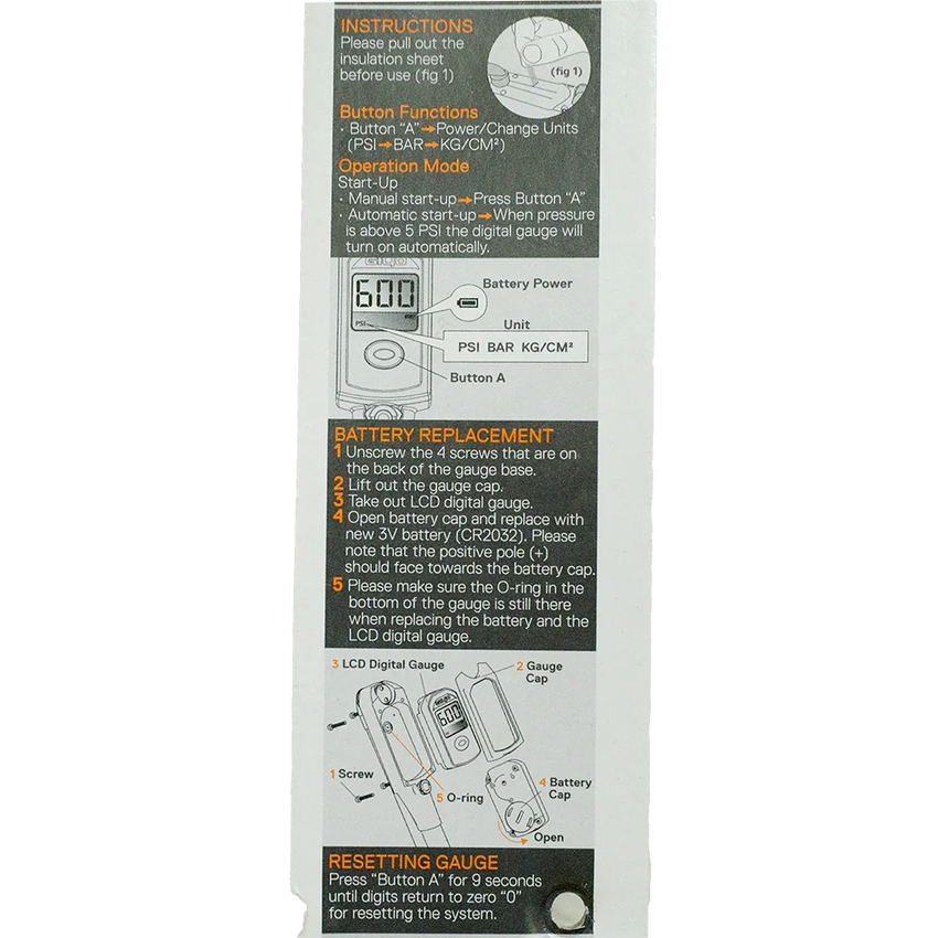(MPD-1) 2 in 1 Digital Shock/Tire Pump