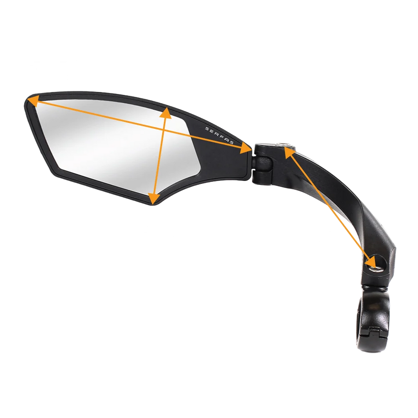 (MR-4) Glass Lens Bar Mirrors - Left / Right Specific