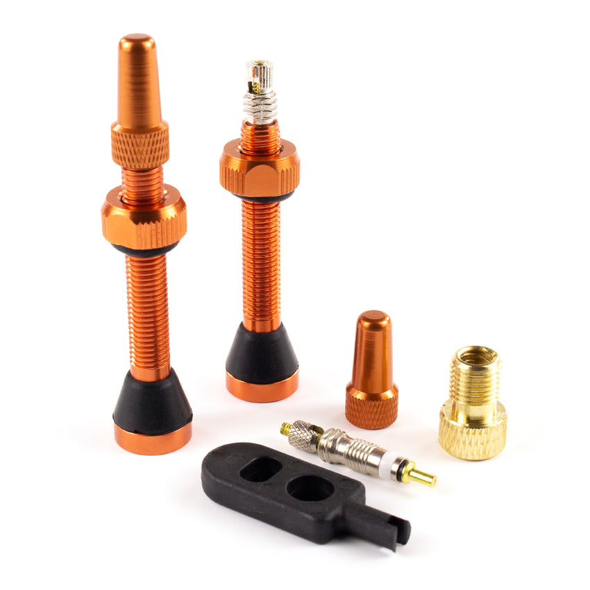 (SEAL-VALVE) 2 Tubeless Presta Valves (32mm, 44mm, 60mm) Colors Available