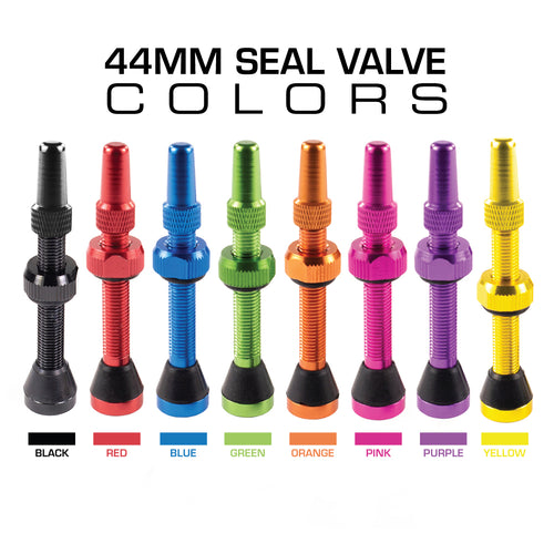 (SEAL-VALVE) 2 Tubeless Presta Valves (32mm, 44mm, 60mm) Colors Available