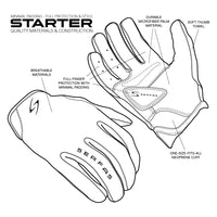 SLW-BK Women's Full Finger Starter - Black