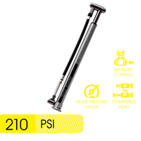 (85465) AIOLOS GAUGE MFP-HP 210PSI HP MINI FLOOR PUMP W/GAUGE