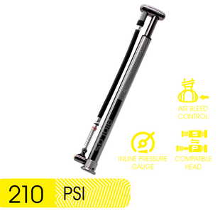 (85465) AIOLOS GAUGE MFP-HP 210PSI HP MINI FLOOR PUMP W/GAUGE