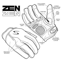 ZLM-BK Men's Full Finger Zen Black