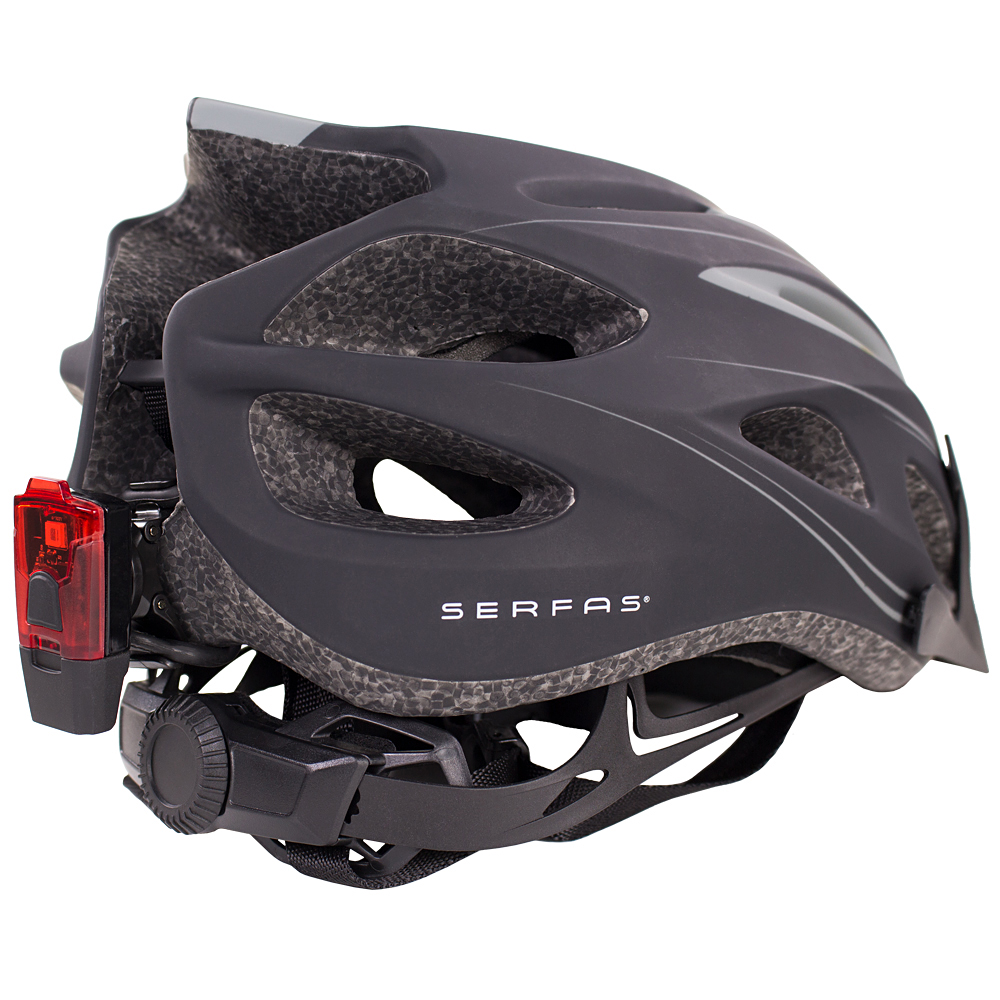 bike helmet with front and rear lights